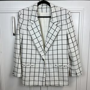Power suit blazer strong shoulder oversized blazer L